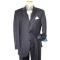 Extrema by Zanetti Navy Blue with Platinum Stripes Super 130's Wool Suit